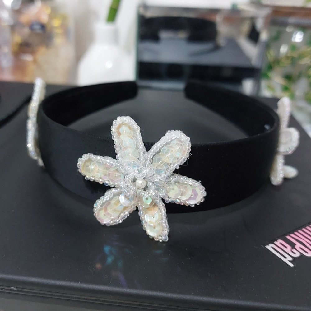 DIY Kids Headbands Bling Embroidery Shiny Beads Bundle of 2